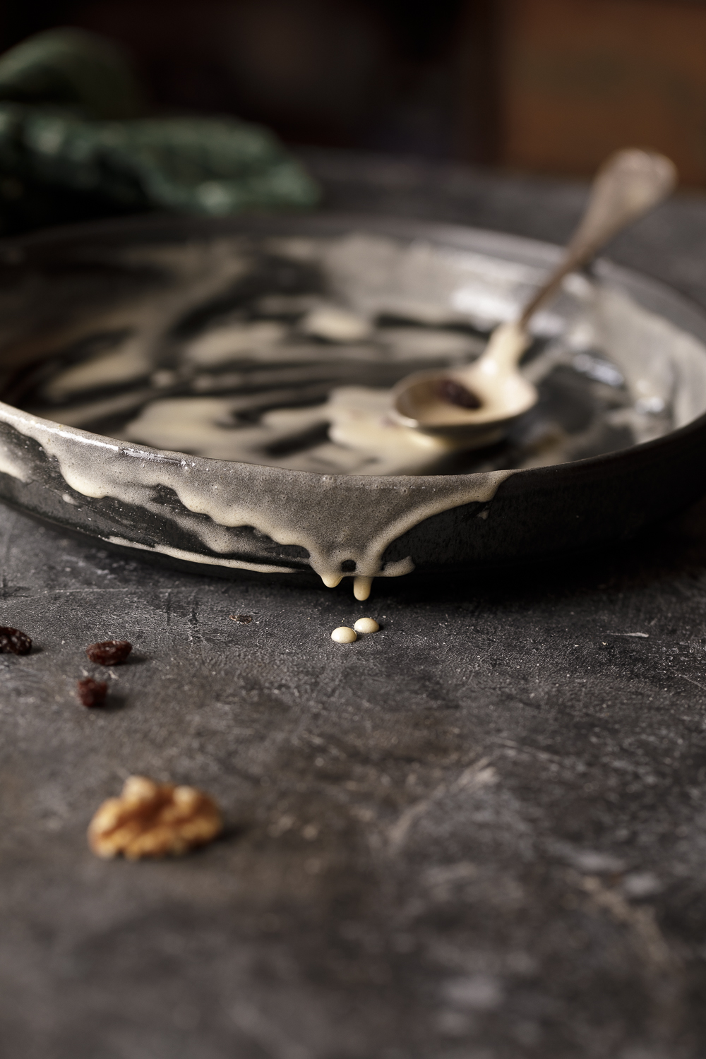drops of batter after making the Mazurka Cake